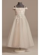 Sparkle Organza Flower Girl Dresses,aaa00f Girl Dress with Applique DB Studio WG1421