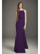 Square Neck Crepe Mermaid Bridesmaid Dress  VW360491