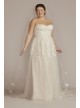 Strapless Beaded Glitter Tulle Petite Wedding Gown Melissa Sweet 7MS251251