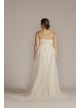 Strapless Beaded Glitter Tulle Petite Wedding Gown Melissa Sweet 7MS251251