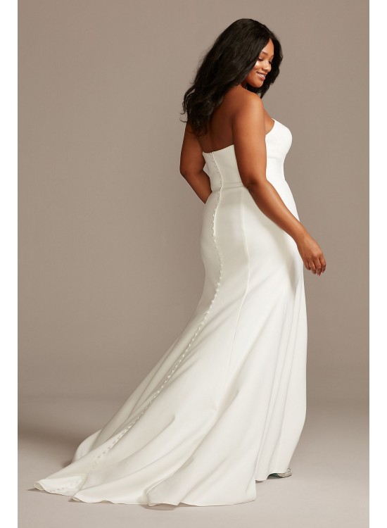 Strapless Button Back Plus Size Wedding Dress  Collection 9WG3995