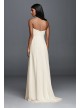 Strapless Chiffon Aline Wedding Dress with Brooch  Collection OP1277