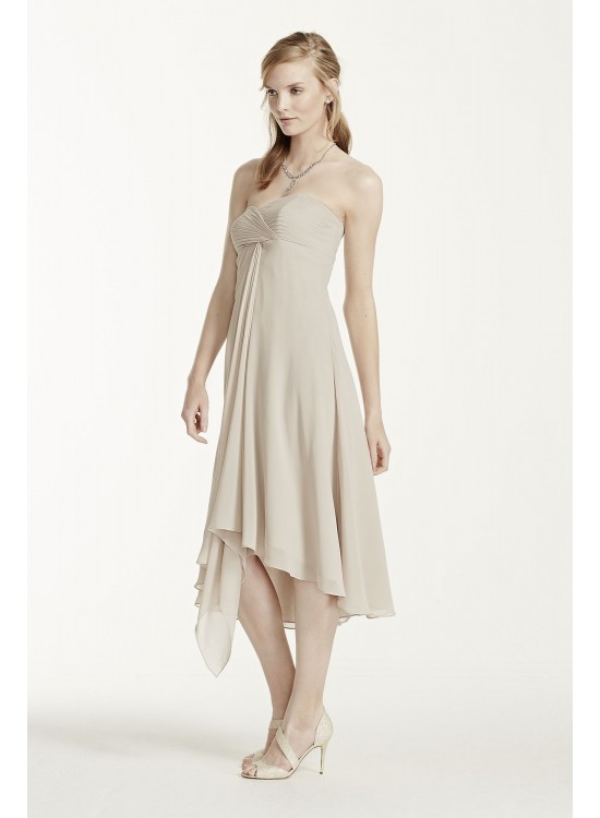 Strapless Chiffon Short Dress  F12284