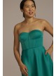 Strapless Corset Bodice Satin Midi Dress DB Studio D39NY22338