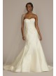 Strapless Drop Waist Lace Petite Wedding Dress Oleg Cassini 7CWG934