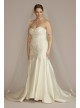 Strapless Drop Waist Plus Tall Wedding Dress Oleg Cassini 4XL8CWG934