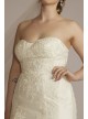 Strapless Drop Waist Plus Tall Wedding Dress Oleg Cassini 4XL8CWG934