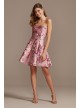 Strapless Floral Printed Satin Fit-and-Flare Dress Speechless D80531Q71