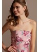 Strapless Floral Printed Satin Fit-and-Flare Dress Speechless D80531Q71