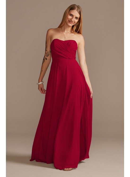 Strapless Full Skirt Bridesmaid Dress  F20321