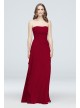 Strapless Georgette Cascade Bridesmaid Dress  F19904