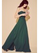 Strapless Georgette Cascade Bridesmaid Dress  F19904