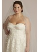 Strapless Glitter Tulle Plus Size Wedding Gown Melissa Sweet 8MS251251