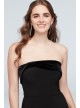 Strapless Jersey Gown with Velvet Knot Foldover Blondie Nites 1462BND