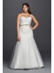 Strapless Mermaid Tulle Plus Size Wedding Dress  Collection 9WG3791