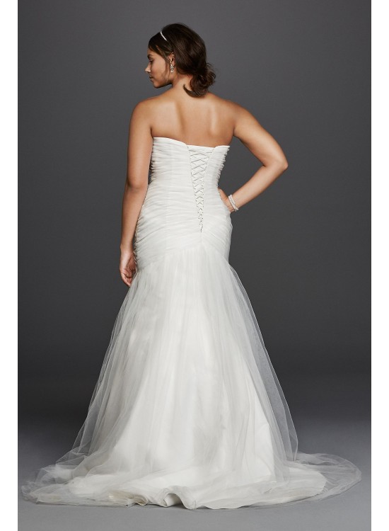 Strapless Mermaid Tulle Plus Size Wedding Dress  Collection 9WG3791