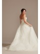 Strapless Pearl Applique Ball Gown Wedding Dress  CWG892