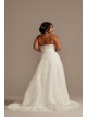 Strapless Pearl Ball Gown Plus Size Wedding Dress  8CWG892