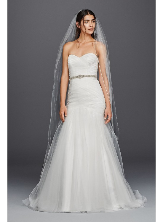 Strapless Ruched Mermaid Tulle Wedding Dress  Collection WG3791