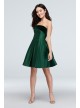 Strapless Satin Dress with Velvet Foldover Blondie Nites 1452BN