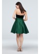 Strapless Satin Dress with Velvet Foldover Blondie Nites 1452BN