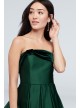 Strapless Satin Dress with Velvet Foldover Blondie Nites 1452BN