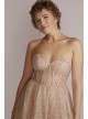 Strapless Sequin Corset A-Line Dress with Slit Jules and Cleo WBM2867