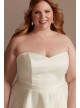 Strapless Tall Plus Satin Wedding Dress with Slit DB Studio 4XL9WG4017