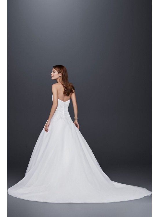 Strapless Tulle Wedding Dress with Lace Applique  Collection WG3740