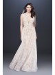 Strappy Deep V-Neck Lace Sheath Wedding Dress Galina WG3959