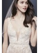 Strappy Deep V-Neck Lace Sheath Wedding Dress Galina WG3959