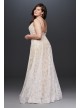 Strappy V-Neck Lace Plus Size Sheath Wedding Dress Galina 9WG3959