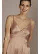 Stretch Charmeuse Empire Waist Bridesmaid Dress David&#039;s Bridal F20559