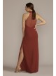 Stretch Crepe Halter Sheath Dress with Side Slit DB Studio D21NY22404