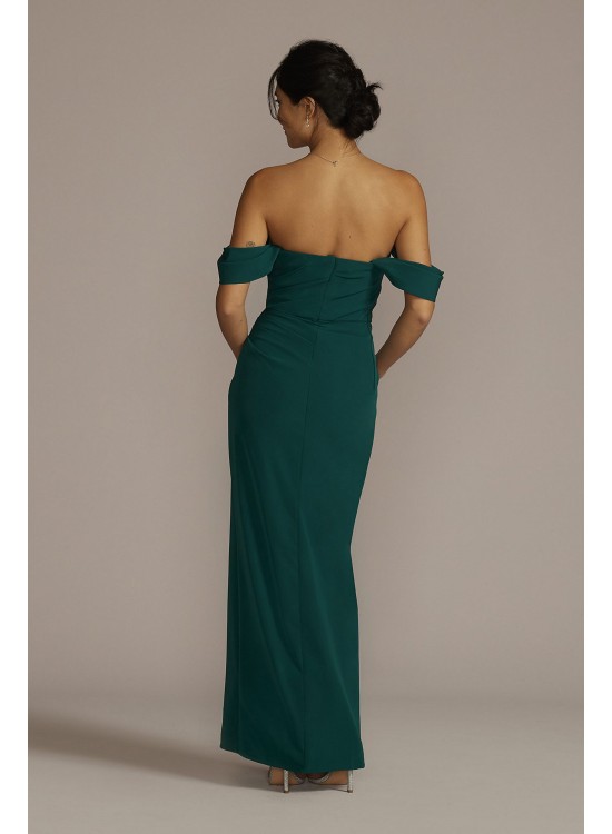 Stretch Crepe Off-the-Shoulder Bridesmaid Dress Galina Signature GS290059