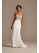 Stretch Crepe Sweep Train Wedding Separates Skirt DB Studio DS150829