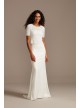 Stretch Crepe Sweep Train Wedding Separates Skirt DB Studio DS150829