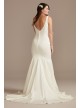 Stretch Crepe V-Neck Mermaid Tall Wedding Dress DB Studio 4XLWG4023