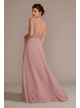 Stretch Lace Chiffon Sleeveless Bridesmaid Dress David&#039;s Bridal F20465