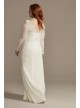 Stretch Lace Long Sleeve Plus Sheath Wedding Dress DB Studio 9SDWG0976