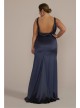 Stretch Satin Cowl Back Bridesmaid Dress Galina Signature GS290094