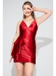 Stretch Satin V-Neck Tank Dress Blondie Nites 2821BN