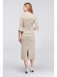 Stretch Sequin Lace Tank Dress and Matching Jacket  9896