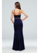 Stretch Velvet High Neck Gown with Sheer Details City Triangles 1656UD8B