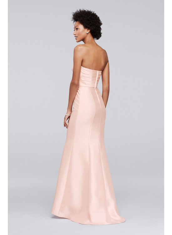 Structured Mikado Strapless Long Bridesmaid Dress  F19279