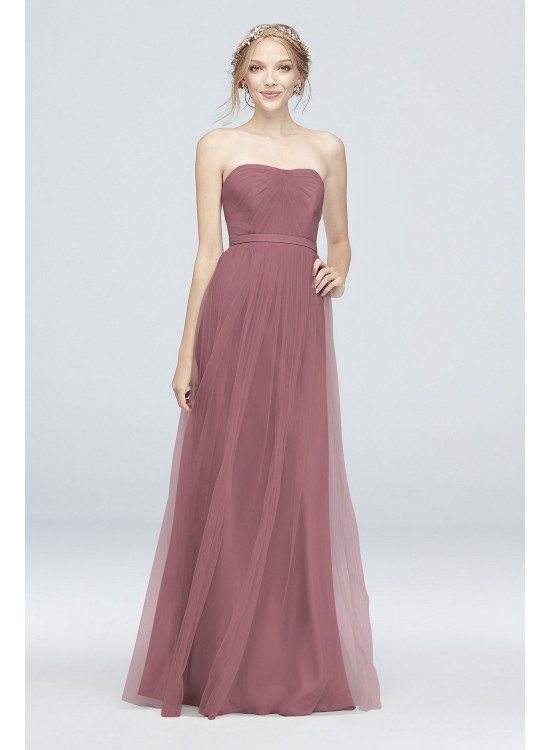 Style-Your-Way 6 Tie Tulle Long Bridesmaid Dress  F19958