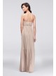 Surplice Mesh Bridesmaid Dress with Peasant Skirt  F19771