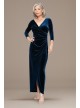 Surplice Stretch Velvet Ruched Tulip Gown Alex Evenings 82918581