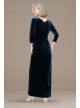 Surplice Stretch Velvet Ruched Tulip Gown Alex Evenings 82918581