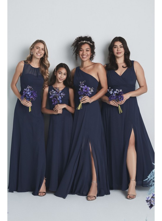 Surplice Tank Long Chiffon Junior Bridesmaid Dress  JB9884